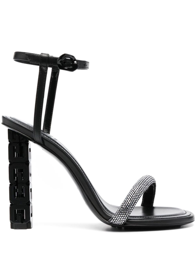 Shop Givenchy G Cube 120 Leather Sandals - Women's - Calf Leather/rubber In Black