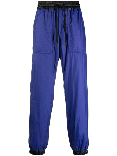 Shop Moncler Blue Ripstop Track Pants