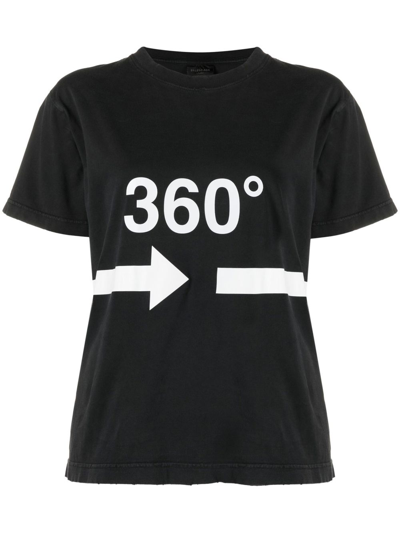 Shop Balenciaga Black 360° Print T-shirt