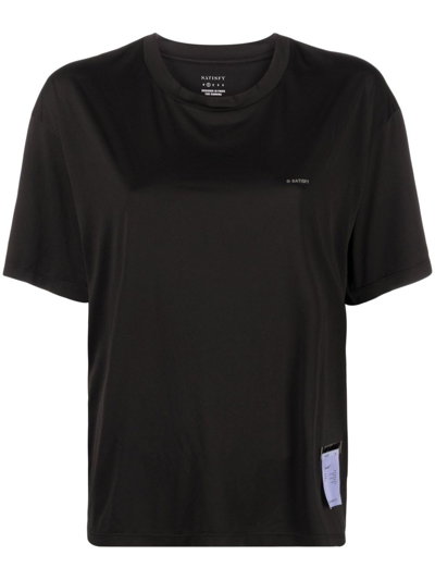 Shop Satisfy Black Auralite Running T-shirt