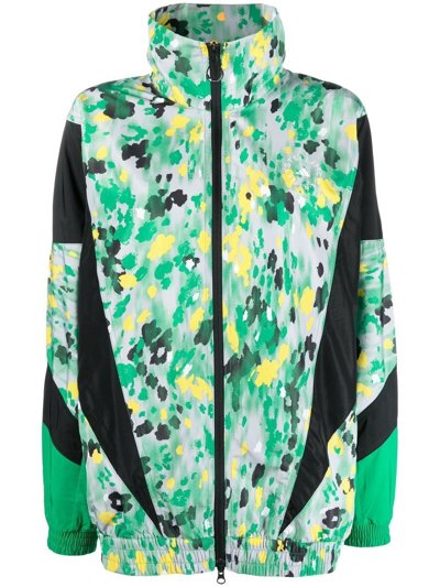 Shop Adidas By Stella Mccartney Truelife Speckled Track Jacket - Women's - Recycled Polyester In Green