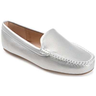 Shop Journee Collection Collection Women's Comfort Wide Width Halsey Loafer In Silver