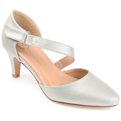Journee Collection Collection Women's Tru Comfort Foam Wide Width Tillis Pump In Silver
