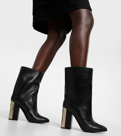 Shop Jimmy Choo Rydea Leather Ankle Boots In Black