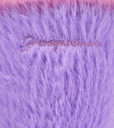 Shop Jacquemus Les Chaussettes Neve Fluffy Socks In Purple