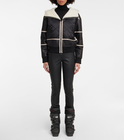 Shop Bogner Lomi Shearling-lined Leather Jacket In 025