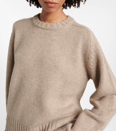 Shop Khaite Cashmere Sweater In Light Clay