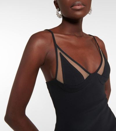 David Koma Sleeveless Maxi Dress With Slit In Black