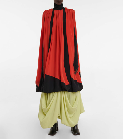 Shop The Row Althea Silk Tunic Top In Red/black