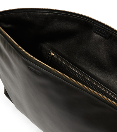 Shop The Row Dante Leather Clutch Bag In Black
