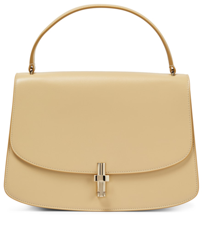 Shop The Row Sofia 10 Leather Shoulder Bag In Beige