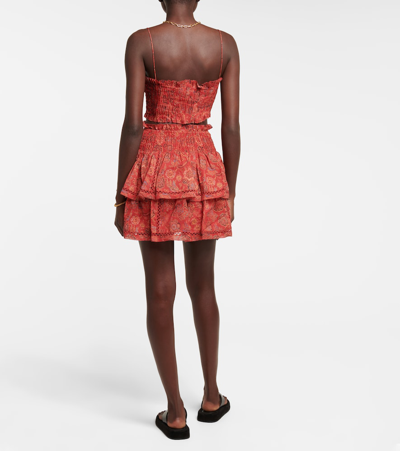 Sir Allegra Floral Ramie Crop Top In Idalia Floral Prnt