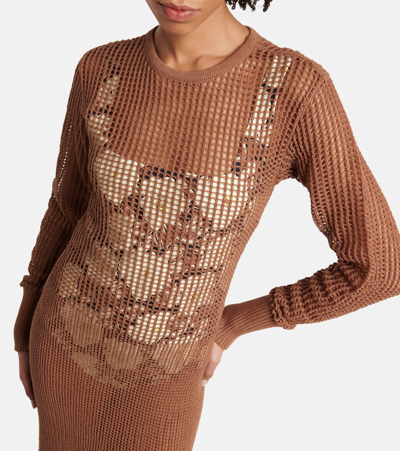 Sir Dulcie Cotton-blend Maxi Dress In Chocolat