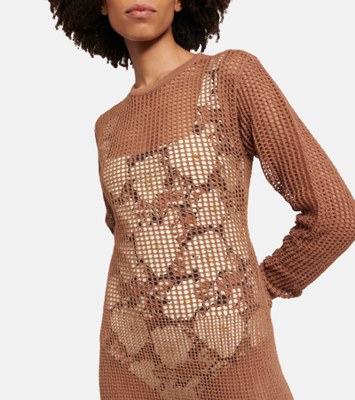 Sir Dulcie Cotton-blend Maxi Dress In Chocolat