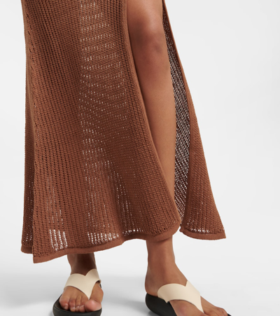 Sir Dulcie Cotton-blend Maxi Dress In Chocolat