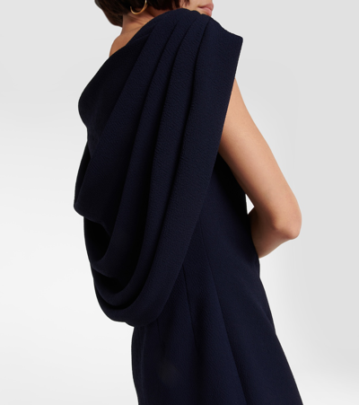 Emilia Wickstead Maliya Crêpe Midi Dress In Midnight