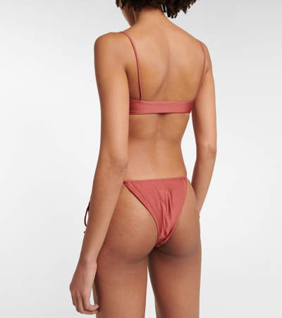 Jade Swim Lana Bikini Bottoms In Rose Sheen