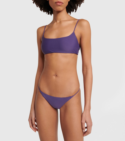 Jade Swim Muse Scoop Bikini Top In Plum