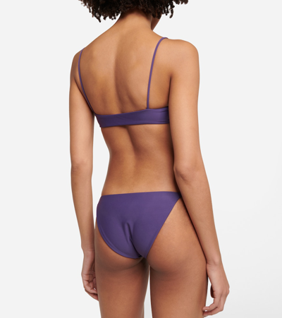 Jade Swim Muse Scoop Bikini Top In Plum