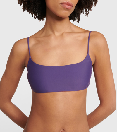 Jade Swim Muse Scoop Bikini Top In Plum