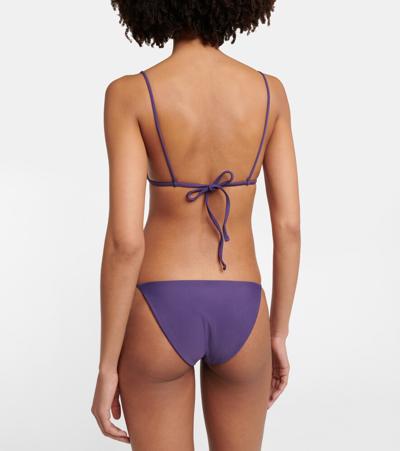 Jade Swim Via Triangle Bikini Top In Plum