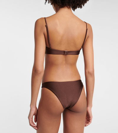 Jade Swim Mia Bikini Top In Choc Sheen