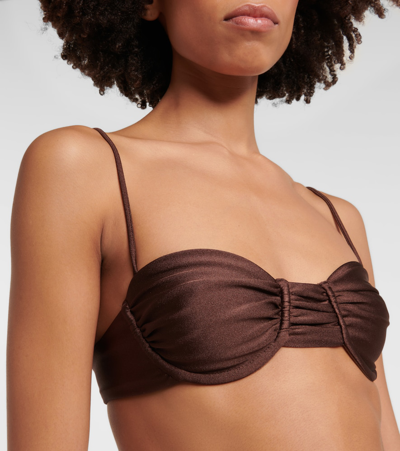 Jade Swim Mia Bikini Top In Choc Sheen