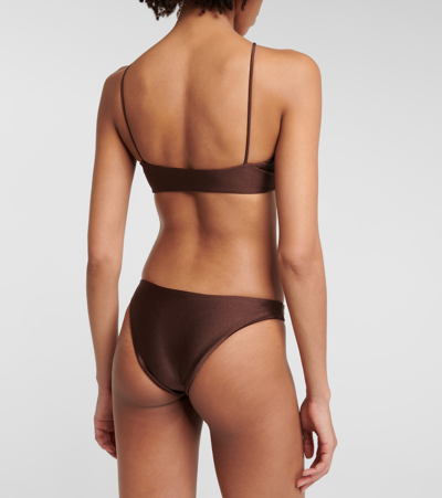 Jade Swim Livi Cutout Bikini Top In Choc Sheen
