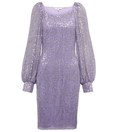 Shop Dorothee Schumacher Sparkling Moment Sequined Minidress In Softlilac