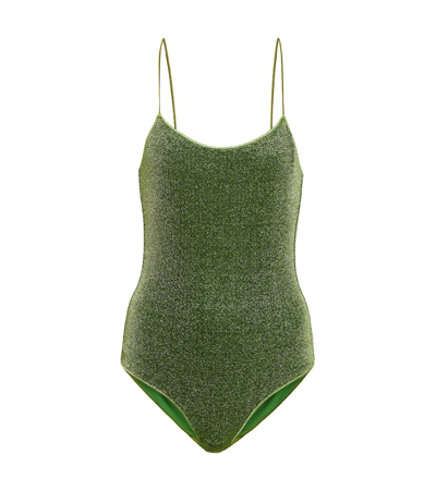 Shop Oseree Oséree Lumière Swimsuit In Green