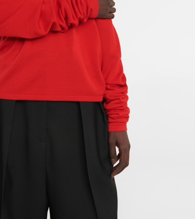 Shop The Row Chado Wool Sweater In Crimson Red