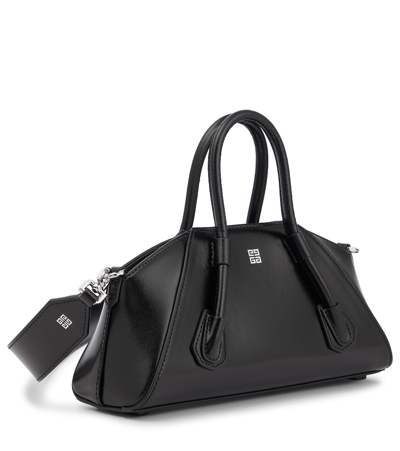 Shop Givenchy Antigona Stretch Mini Leather Shoulder Bag In 001-black