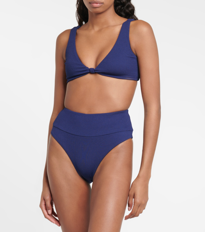 Melissa Odabash Hamptons Bikini Bottom In Navy Ridges