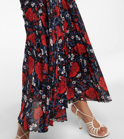 Shop Diane Von Furstenberg Adara Floral Gown In Blue
