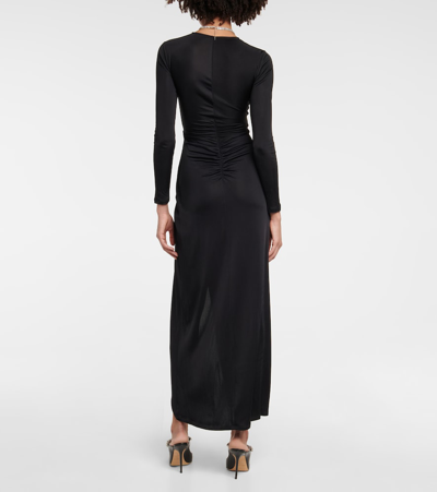 Shop Diane Von Furstenberg Mira Jersey Midi Dress In Black