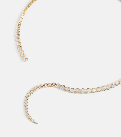 Shop Ondyn Imperial Wavelength 14kt Gold Necklace With Diamonds