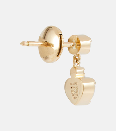 Sophie Bille Brahe Chambre Diamant 18kt Yellow Gold Single Earring With Diamonds In Yellow Gold Pearl