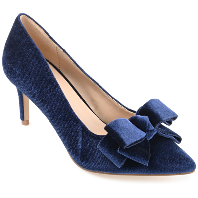 Shop Journee Collection Collection Women's Crystol Pump In Blue