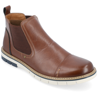 Shop Vance Co. Waylon Pull-on Chelsea Boot In Brown