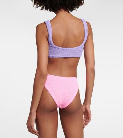 Shop Hunza G Juno Bikini In Lilac / Bubblegum