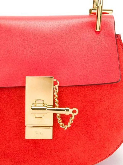 Shop Chloé Mini Drew Shoulder Bag - Red
