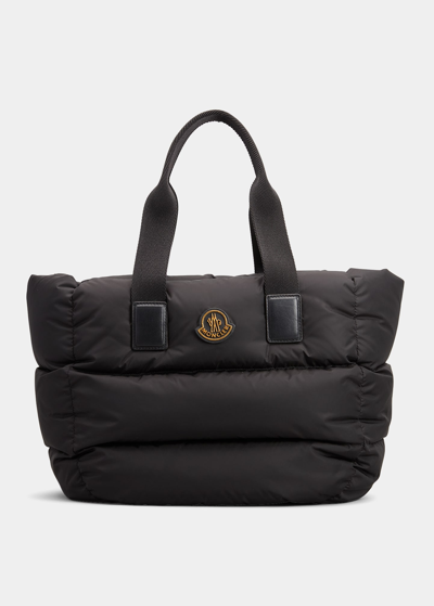 Shop Moncler Caradoc Quilted Tote Bag In Black