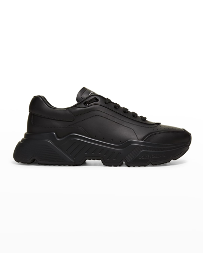 Shop Dolce & Gabbana Men's Day Master Two-tone Chunky Runner Sneakers In Black
