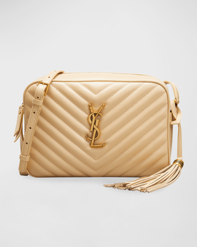 Shop Saint Laurent Lou Medium Camera Monogram Ysl Calf Crossbody Bag In Ivory