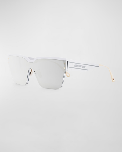 Shop Dior Club M4u Sunglasses In White / Smoke