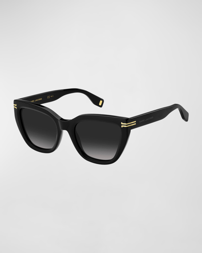 Shop Marc Jacobs Gradient Acetate Cat-eye Sunglasses In 807 Black