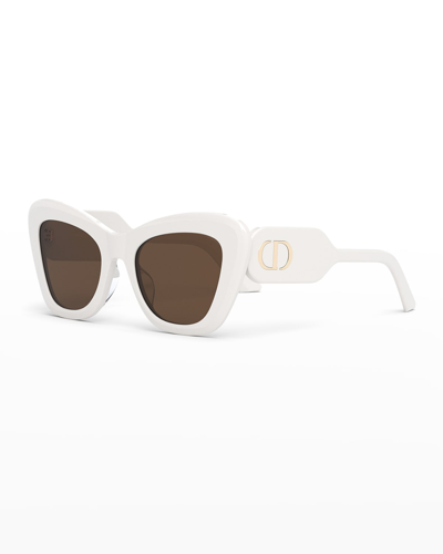 Shop Dior Bobby B1u Sunglasses In White / Black