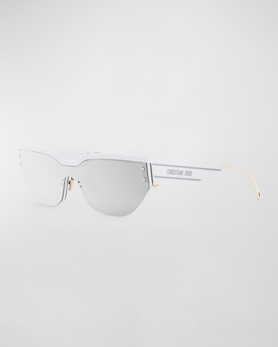 Shop Dior Club M3u Sunglasses In White / Smoke