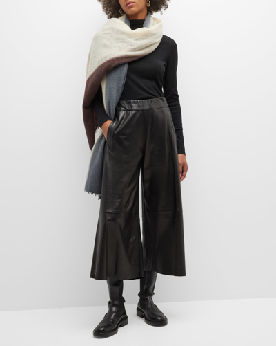 Shop Bajra Ombré Webby Cashmere Scarf In White Brown Gray
