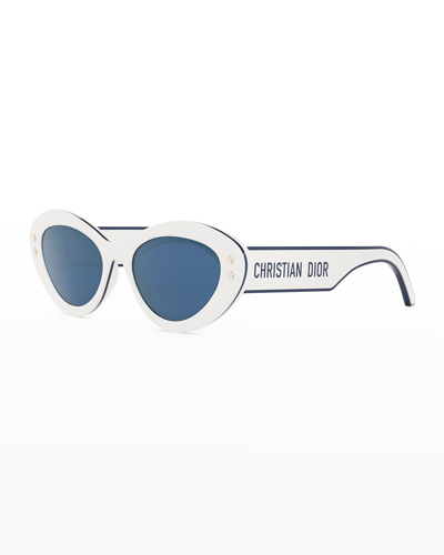 Shop Dior Pacific B1u Sunglasses In Ivory / Blue